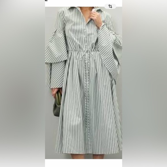 Fiesta dress Rosie Assoulin green and cream print dress from rent the runway Fiesta dress Rosie Assoulin green and cream print dress from rent the runway